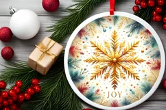 Round Christmas Ornament Sublimation|Clipart Product Image 2