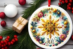 Round Christmas Ornament Sublimation|Clipart Product Image 2