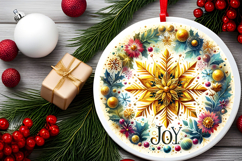 Round Christmass Ornament PNG Product Image 2