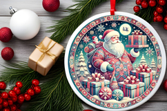 Round Christmass Ornament PNG Product Image 2