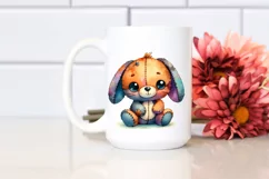 Colorful Brownish Plush Rabbit Watercolor | Clipart Product Image 2