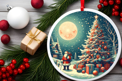 Round Christmass Ornament PNG Product Image 2