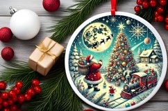 Round Christmas Ornament Sublimation|Clipart Product Image 2