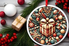 Round Christmas Ornament Sublimation|Clipart Product Image 2
