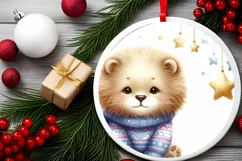 Cute Winter Lion Clipart Sublimation PNG Product Image 2