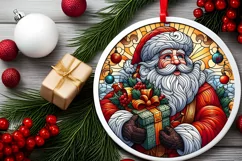 Round Christmas Ornament Sublimation|Clipart Product Image 2