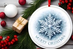 Round Christmas Ornament Sublimation|Clipart Product Image 2
