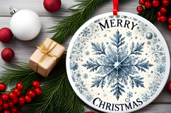 Round Christmass Ornament PNG Product Image 2