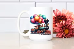 Watercolor Vintage Train PNG Product Image 2