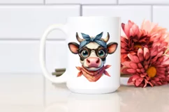 Cow with Bandana and Fancy es | Clipart Product Image 2