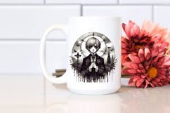 Washed Watercolor Gothic Boy | Sublimation | Clipart Product Image 2