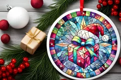 Round Christmas Ornament Sublimation|Clipart Product Image 1