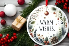Snowflake Warm Wishes Sublimation PNG Product Image 2