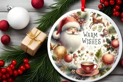 Snowflake Warm Wishes Sublimation PNG Product Image 2