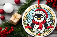 Round Christmas Ornament Sublimation|Clipart Product Image 2