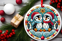 Round Christmass Ornament PNG Product Image 2