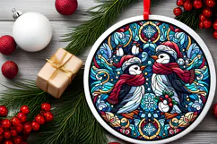 Round Christmass Ornament PNG Product Image 2