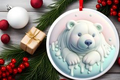 3D Polar Bear Marzipan Sublimation PNG Product Image 2