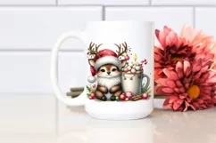 Cute Little Ren Deer Hot Cocoa PNG Product Image 2