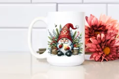 Christmas Gnome Watercolor PNG Product Image 2