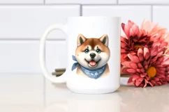 Watercolor Akita Big Eyes Caricature-like Product Image 2
