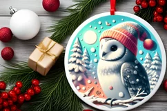 Round Christmas Ornament Sublimation|Clipart Product Image 2