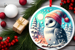 Round Christmass Ornament PNG Product Image 2