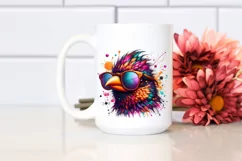 Quirky Bird in Sunglasses, Colorful Art Product Image 2