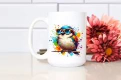 Artistic Bird in Sunglasses, Colorful Quirky Product Image 2