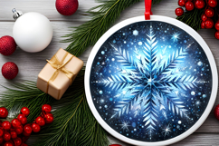 Round Christmass Ornament PNG Product Image 2