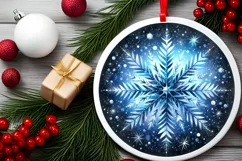 Round Christmas Ornament Sublimation|Clipart Product Image 2