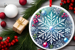Round Christmass Ornament PNG Product Image 2