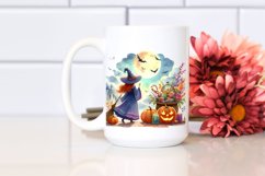 Simple Vibrant Witch for Halloween | Sublimation Clipart Product Image 2