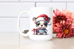 Expressive Baby French Bulldog Dressed for Winter, PNG Product Image 2