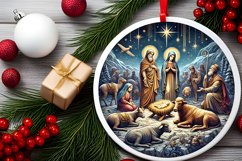 Round Christmas Ornament Sublimation|Clipart Product Image 2