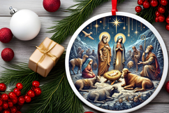 Round Christmass Ornament PNG Product Image 2