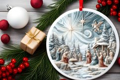 Round Christmas Ornament Sublimation|Clipart Product Image 2