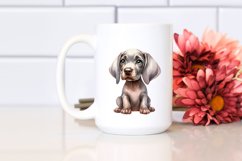 Lateral Baby Weimaraner Caricature-Like with Flowers Product Image 2