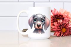 Lateral Baby Weimaraner Caricature-Like with Flowers Product Image 2