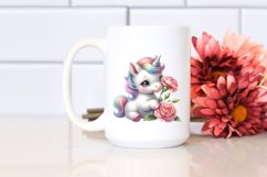Cute Baby Unicorn Carnation | Clipart Product Image 2