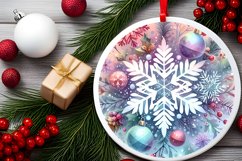 Round Christmas Ornament Sublimation|Clipart Product Image 2