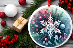 Round Christmass Ornament PNG Product Image 2
