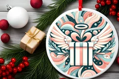 Round Christmas Ornament Sublimation|Clipart Product Image 2