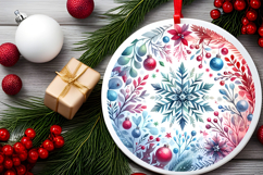 Round Christmass Ornament PNG Product Image 2