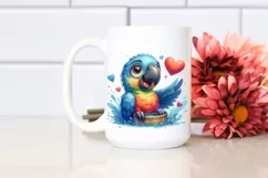 Detailed Parrot Love Sign Clipart Product Image 2