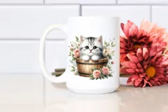 Watercolor Cute Baby Cat PNG Product Image 2