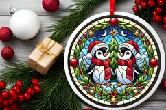Round Christmas Ornament Sublimation|Clipart Product Image 1