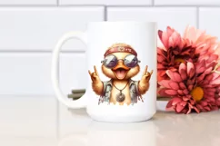 Funny Duck with Sunglassses Rocker Sign | Sublimation Product Image 2