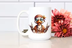 Funny Duck with Sunglassses Rocker Sign | Sublimation Product Image 2