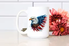 Detailed Watercolor Patriotic Bald Eagle | Sublimation | Product Image 2